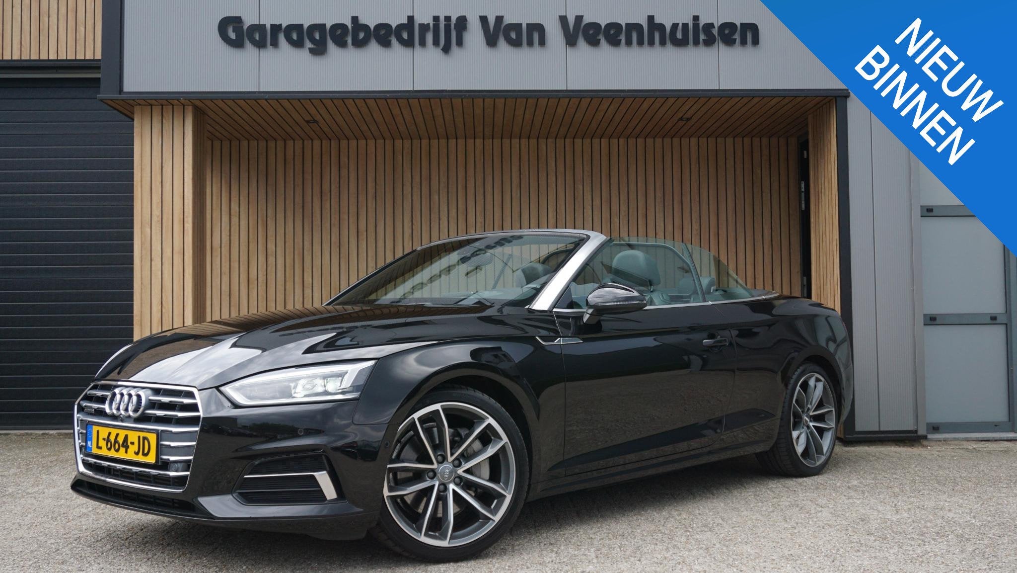 Audi A5 Cabriolet 2.0 TFSI 252pk Quattro HUD 360-View Trekha, Auto's, Audi, Automaat, Gebruikt, 4 stoelen, Zwart