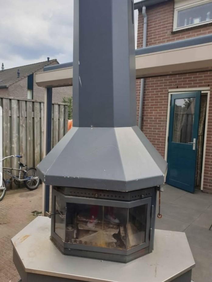 Zeer nette open haard te koop, Huis en Inrichting, Haarden, Gebruikt, Houthaard, Ophalen of Verzenden