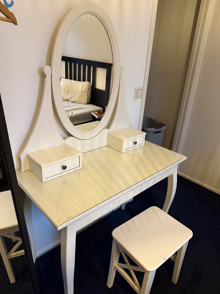IKEA HEMNES dressing table / vanity / toilettafel, Ophalen, Gebruikt, 50 tot 100 cm, Landelijk