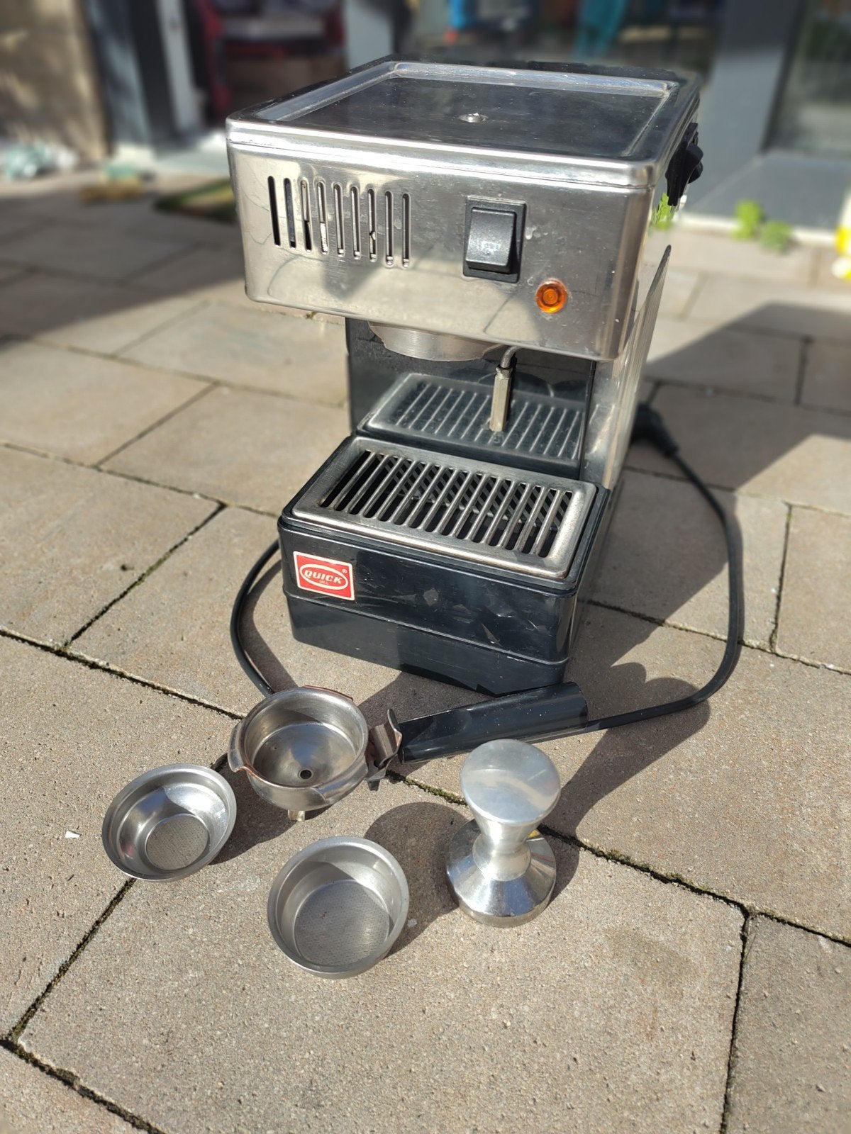 Quickmill 820 Espresso Machine uit 1984 met Stamper, Ophalen, Gebruikt, Espresso apparaat, Gemalen koffie