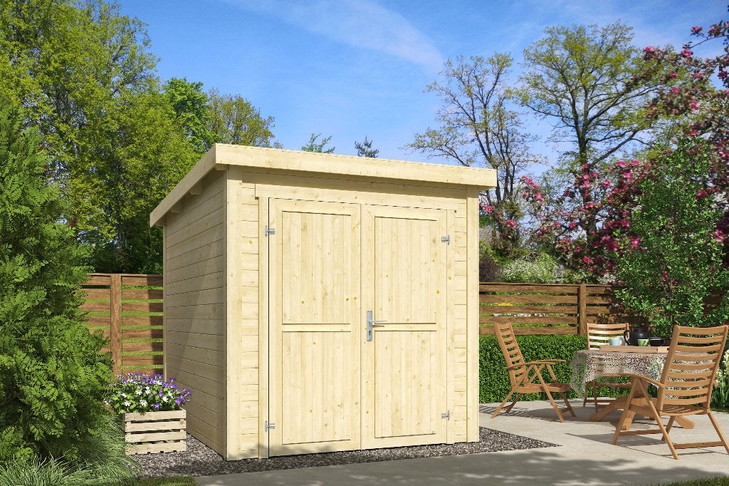 Blokhut Sara 200x250 Onbehandeld vuren, Verzenden, Nieuw