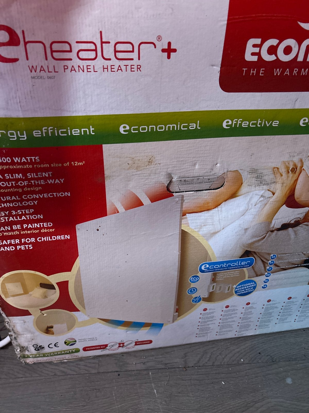eHeater+ Wandpaneelverwarming 400W - Model 0607, Ophalen, 60 tot 150 cm, 200 tot 500 watt, 80 cm of meer