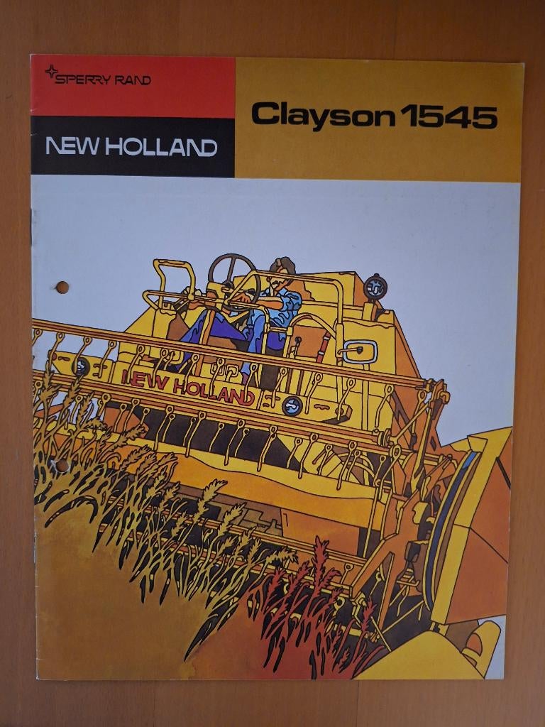 Folder Claysin New Holland Maaidorser Model 1545, Verzenden, Gelezen, Tractor en Landbouw