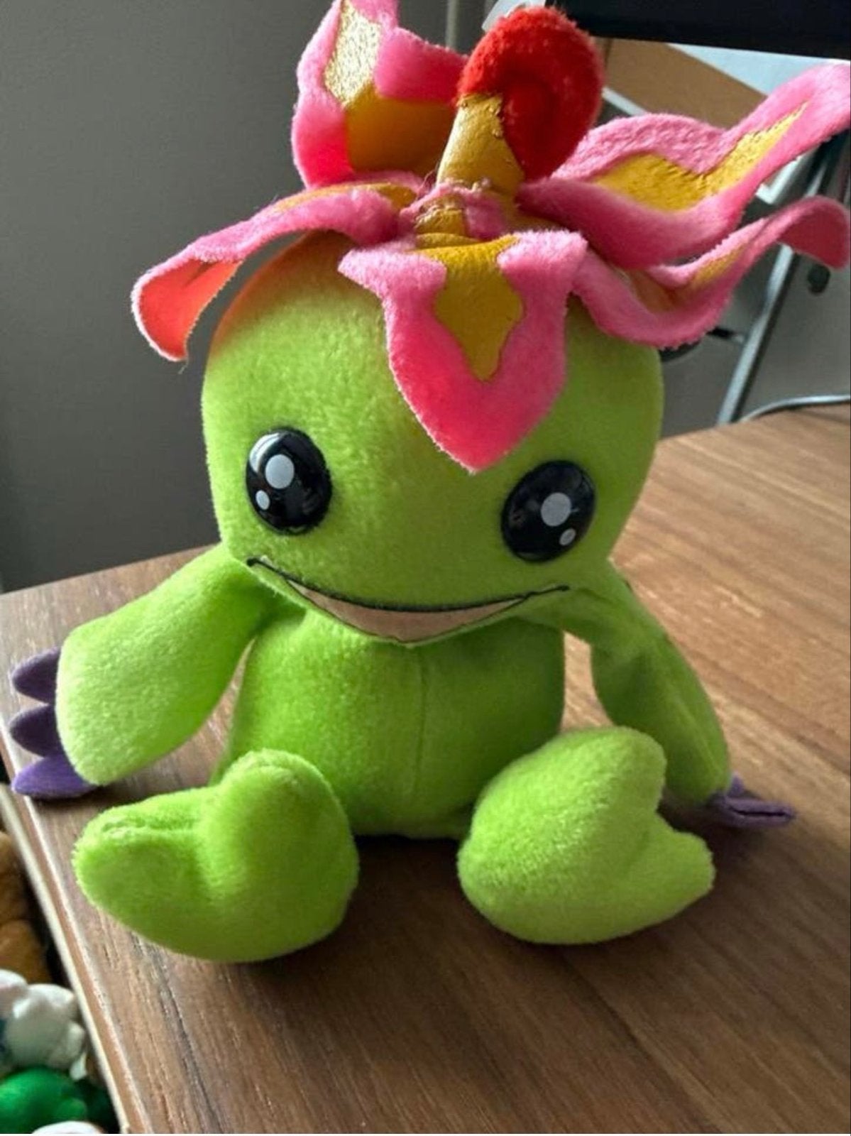 Digimon Palmon knuffel - Groene pluche bloem Digimon, Overige merken, Overige karakters, Overige typen, Ophalen of Verzenden