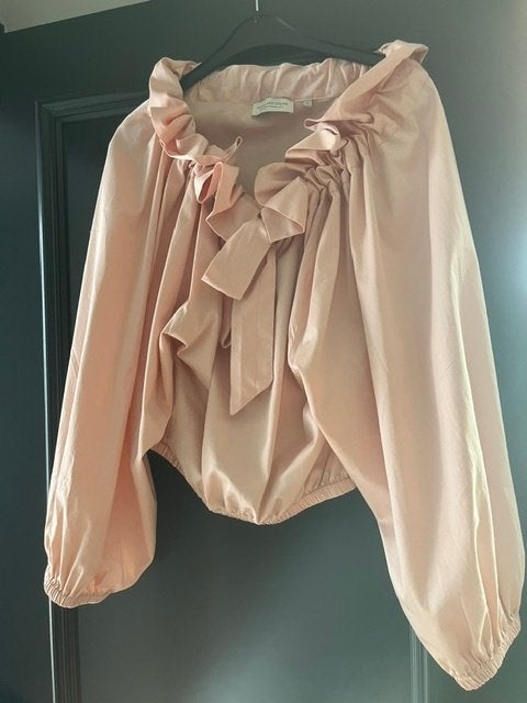 blouse amaya amsterdam maat S zgan, Kleding | Dames, Ophalen of Verzenden, Zo goed als nieuw, Roze, Maat 36 (S)