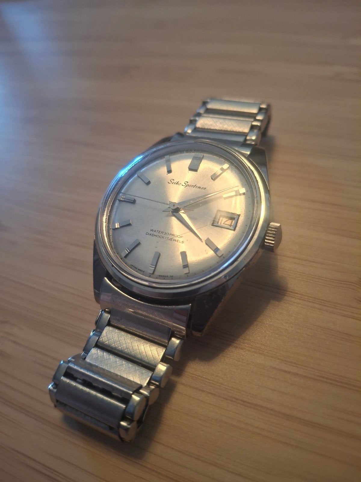Vintage Seiko Sportsman 6602-9981 – 17 Jewels – Silver Dial, Verzenden