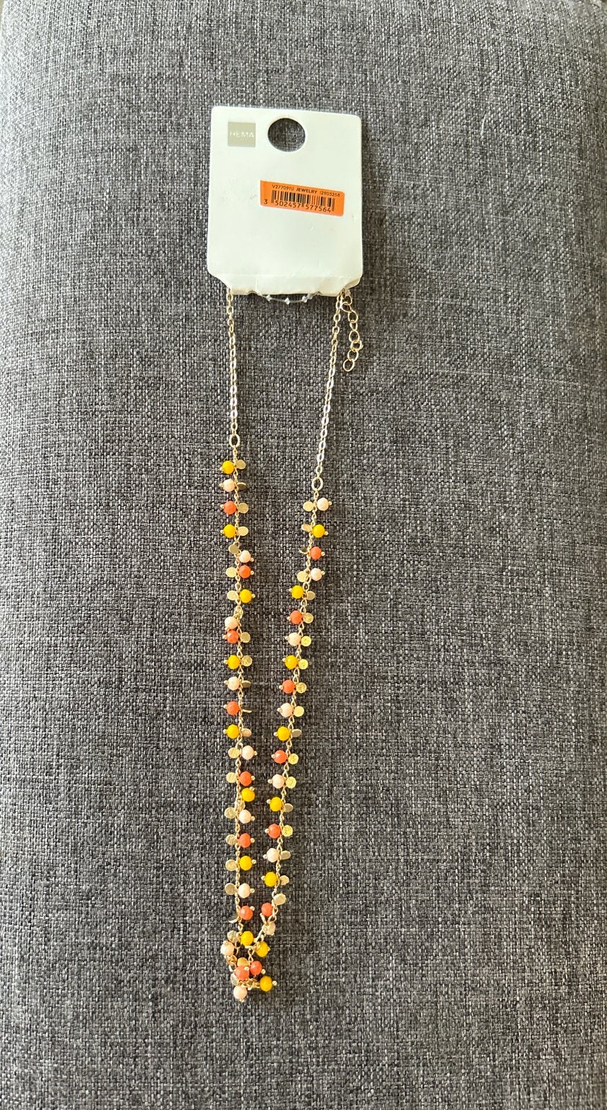 Kleurrijke kralenketting - Nieuw met label, Overige materialen, Verstelbaar, Overige kleuren, Nieuw