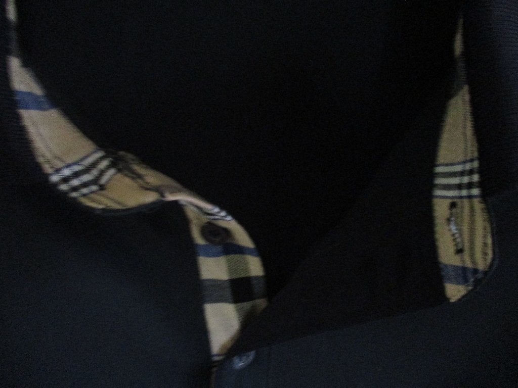 mj/ANDRID/polo/maat L/donker blauw beleg burberry ruit, Maat 52/54 (L), Zo goed als nieuw, ANDRID, Verzenden