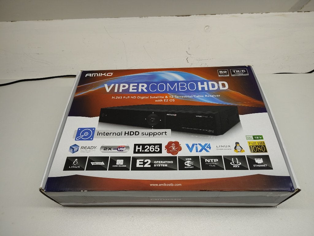 Amiko satelliet kabel digitenne en internet tuner met HDD, Ophalen of Verzenden, Zo goed als nieuw, Decoder