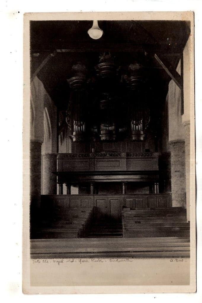 Oudewater fotokaart van der List Kerk, Verzenden, 1920 tot 1940, Ongelopen, Zuid-Holland