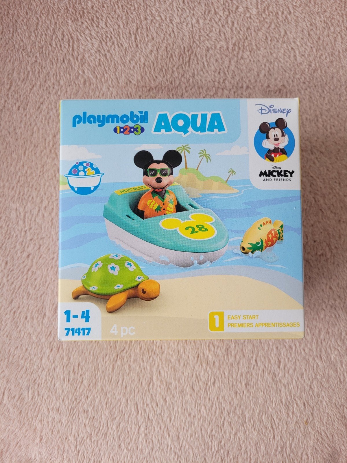 Playmobil 1.2.3 Aqua Mickey Mouse bootje met schildpad, Kinderen en Baby's, Speelgoed | Playmobil, Ophalen of Verzenden, Nieuw