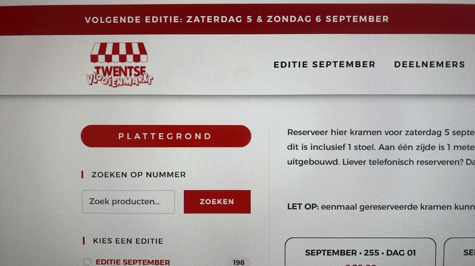 Kraam aangeboden twentse vlooienmarkt zaterdag 5 september, Eén persoon