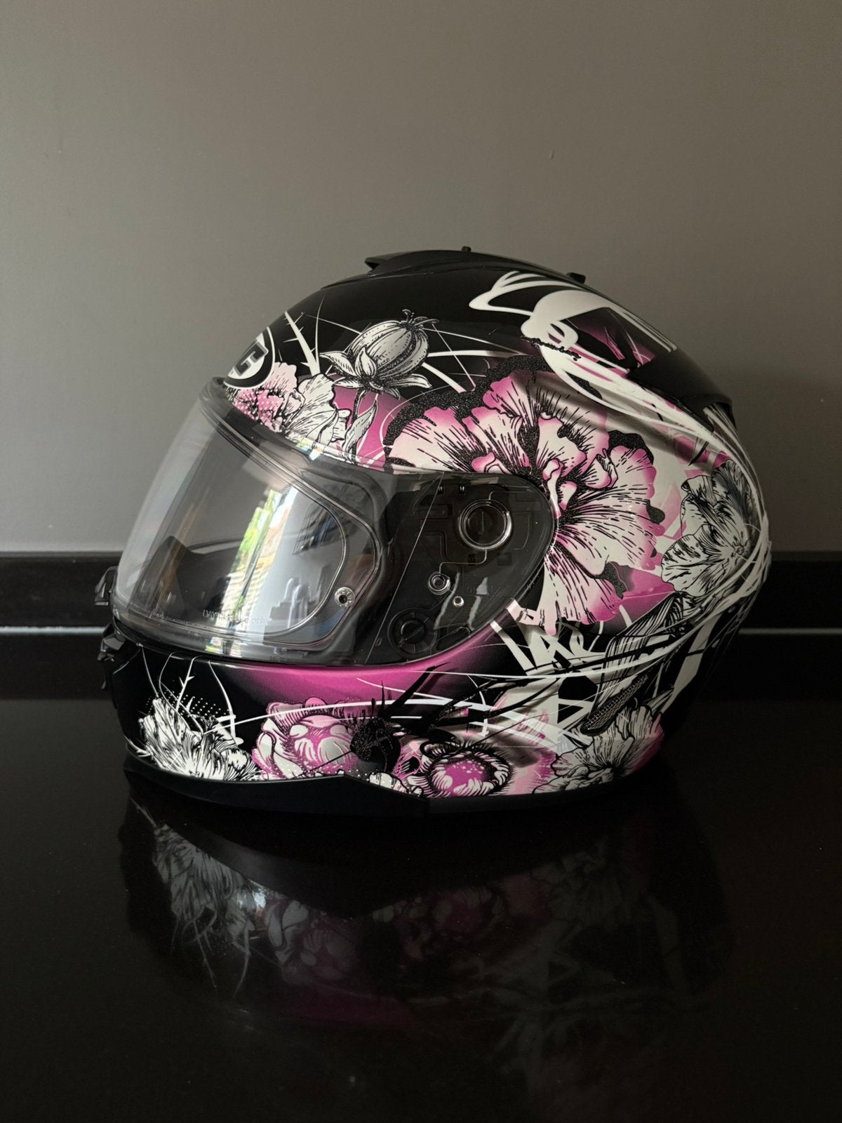 HJC motorhelm met zonnevizier, Ophalen of Verzenden, Tweedehands, Integraalhelm, HJC