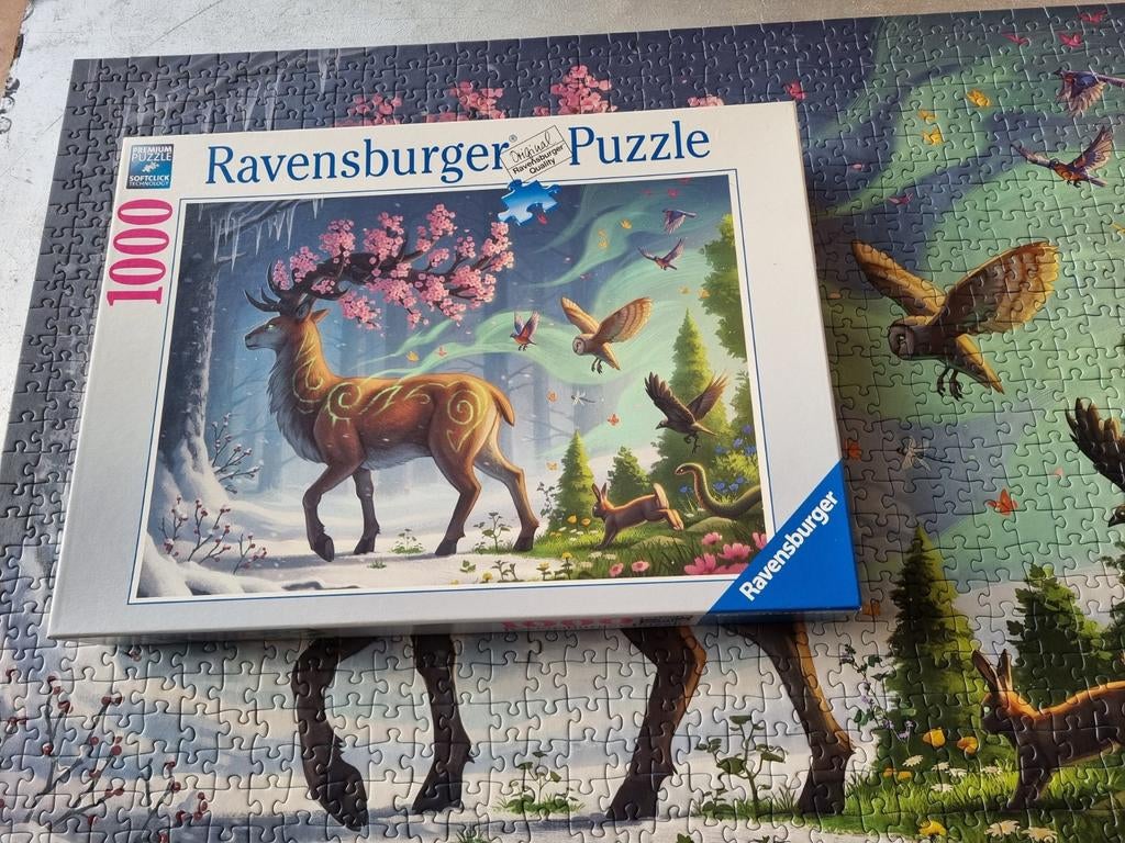 3 mooie puzzels 1000 stukjes teab, Ophalen of Verzenden, 500 t/m 1500 stukjes, Zo goed als nieuw