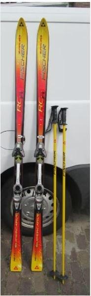 2 Prima Skilatten en 2 stokken van Fisher - 190cm, Ophalen, Skiën, Ski's, Fischer