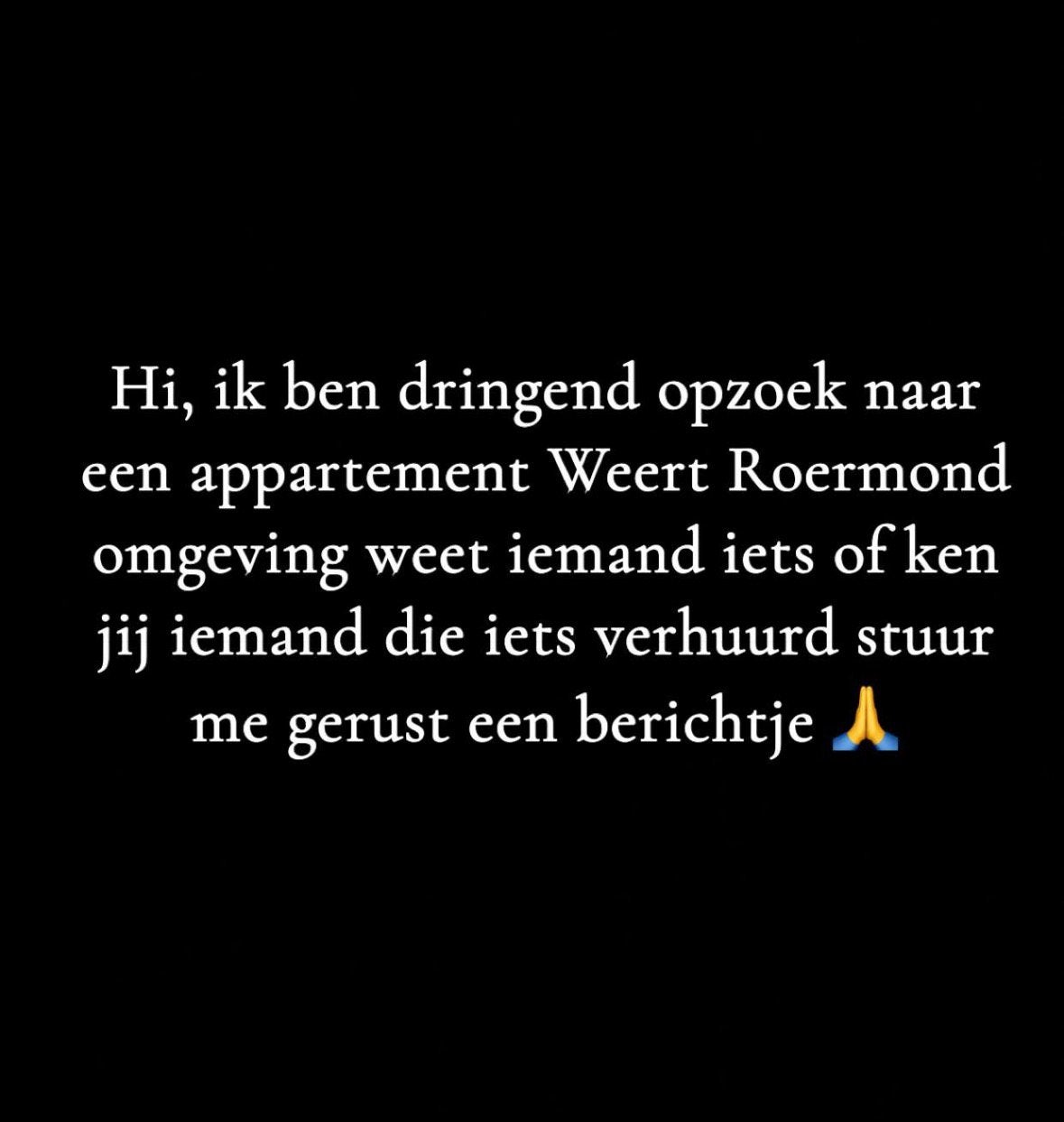 Opzoek naar een appartement