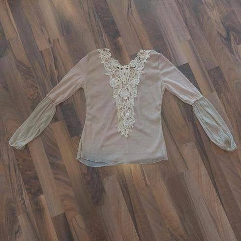 Bruine/Beige blouse van F8, Maat XS/S, nieuwe, Ophalen of Verzenden, Nieuw, Maat 34 (XS) of kleiner, Beige