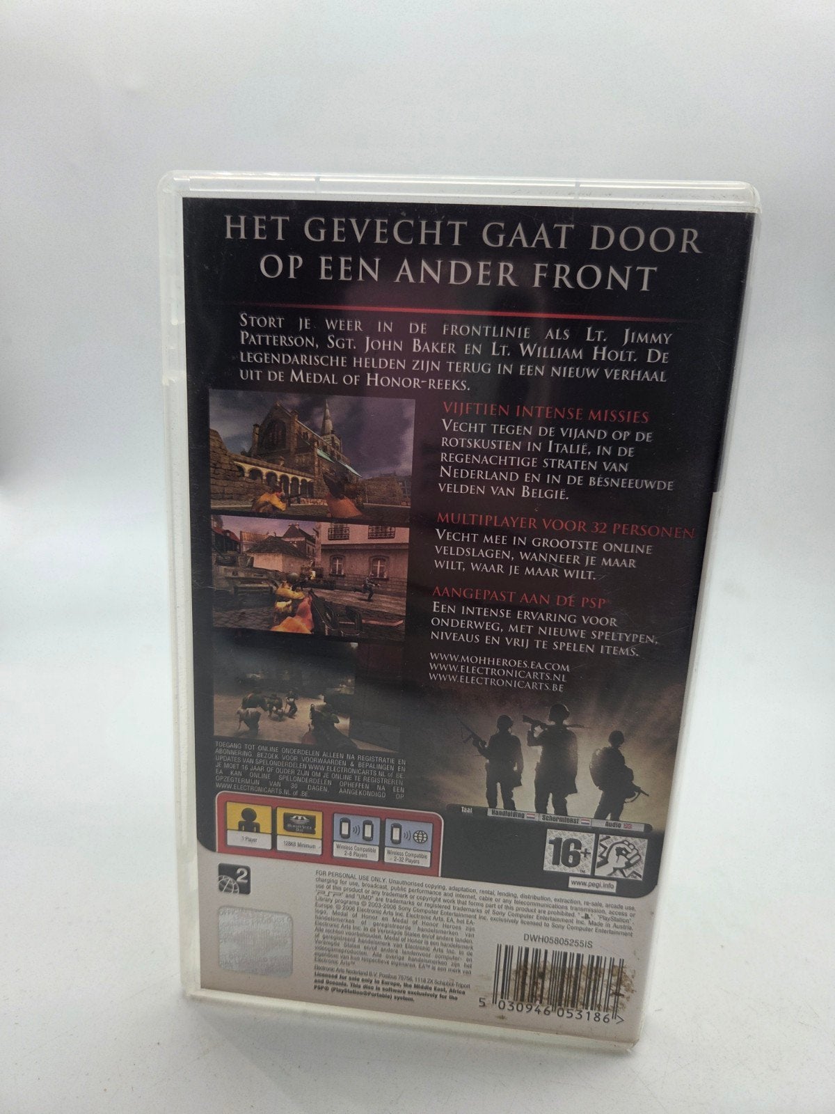 Medal of Honor Heroes PSP - Actievolle WOII Shooter, Spelcomputers en Games, Online, Gebruikt, Shooter, Electronic Arts