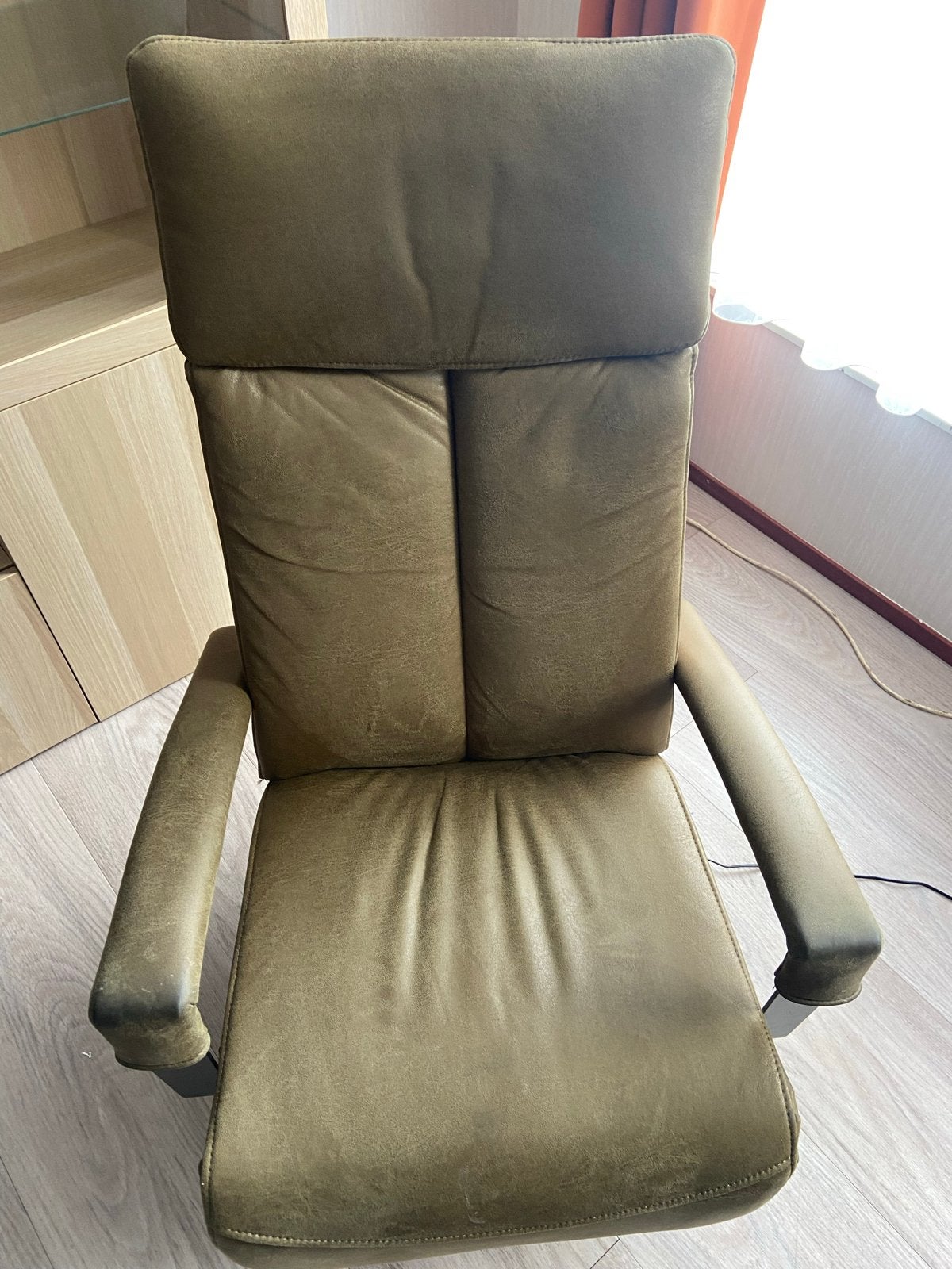 Relaxfauteuil, olijf groen, Ophalen, Gebruikt, Overige kleuren, Eén