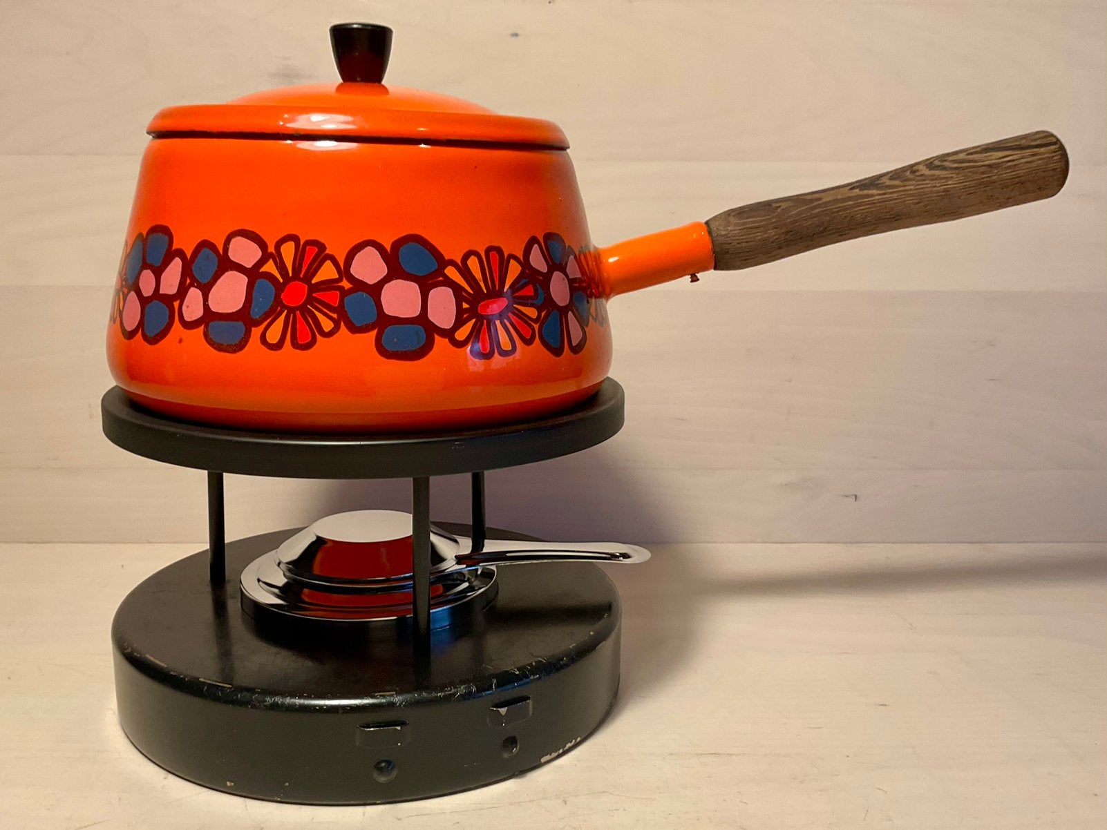 Vintage Brabantia Diana Diane fonduepan met onderstel, Witgoed en Apparatuur, Fonduesets, Ophalen of Verzenden, Gebruikt, Fondueset