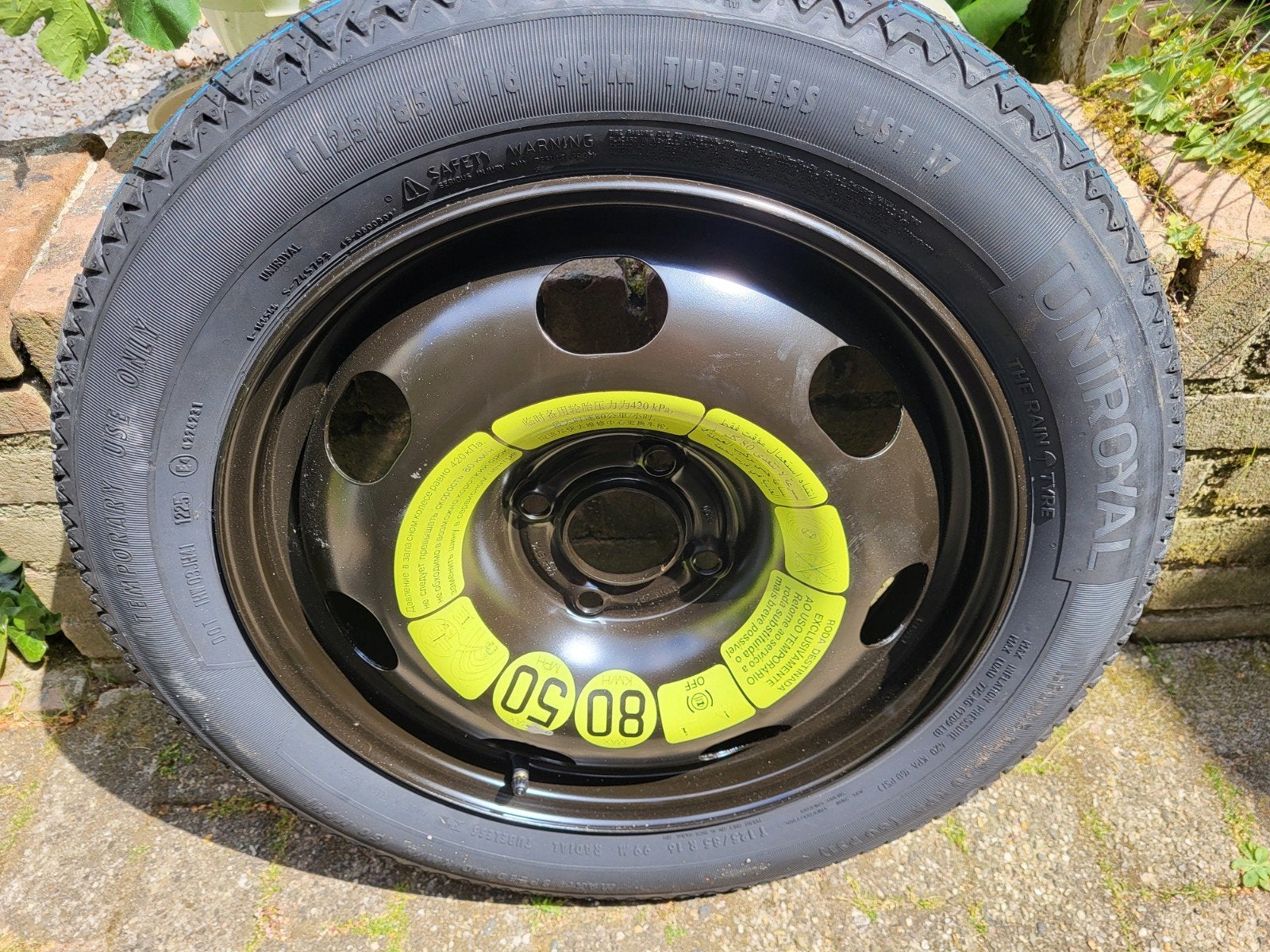 Nieuw Uniroyal T125/85 R16 thuiskomer reservewiel, 16 inch, Banden en Velgen, Nieuw, Ophalen of Verzenden