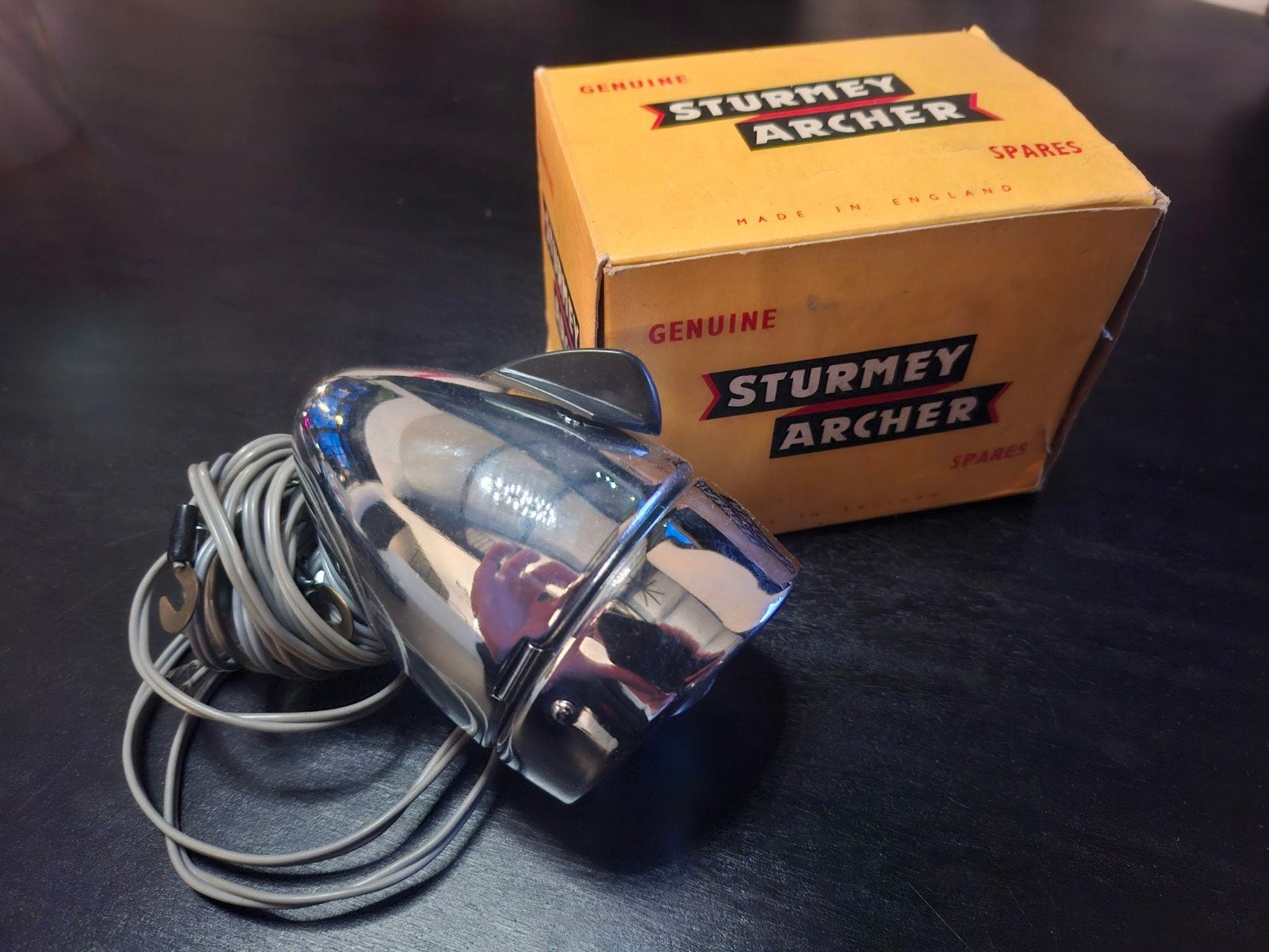 NOS: Sturmey Archer fietsvoorlicht met doos, Fietsen en Brommers, Ophalen of Verzenden, Nieuw, Dynamo, Voorlicht