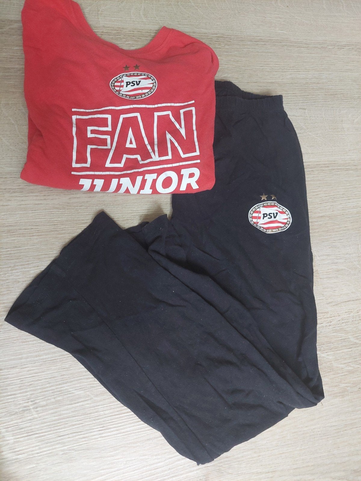 PSV Fan Junior Set - Shirt en Broek Maat 152/158, Gebruikt, Jongen of Meisje, Ophalen of Verzenden, Setje