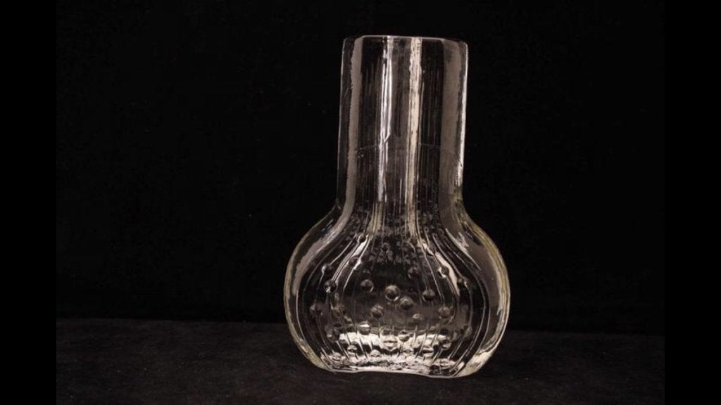 Georgshutte – Solifleur – Mid century Modern – Vaasje – 70's, 14 cm, Ophalen of Verzenden, Handgemaakt, Glas