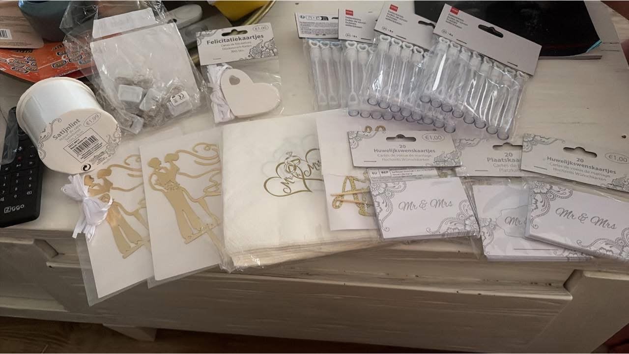 Trouw spullen nieuw, Ophalen of Verzenden, Nieuw, Wit, Accessoires