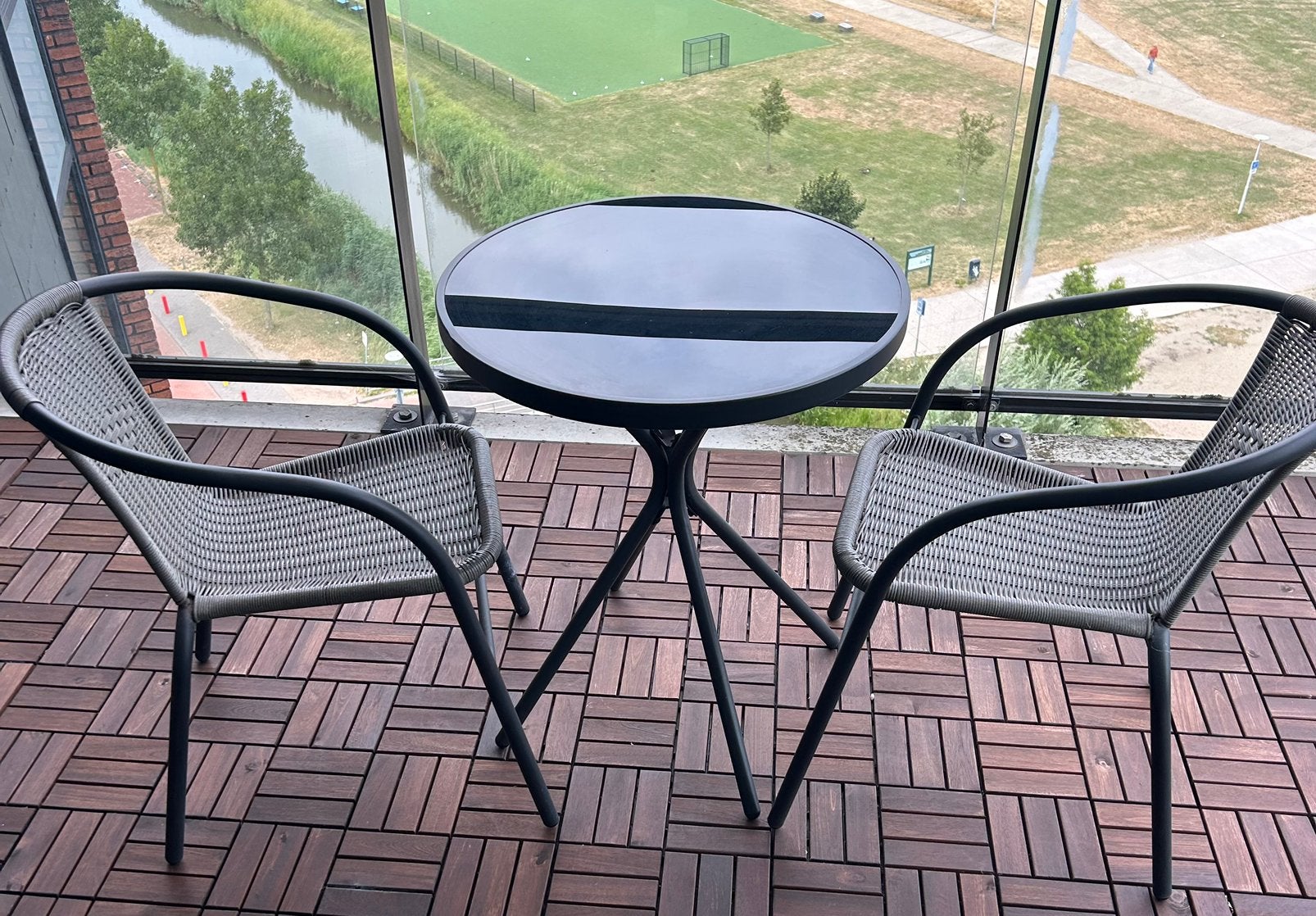 Terras tafelset met stoelen., Ophalen, Zo goed als nieuw, Overige materialen