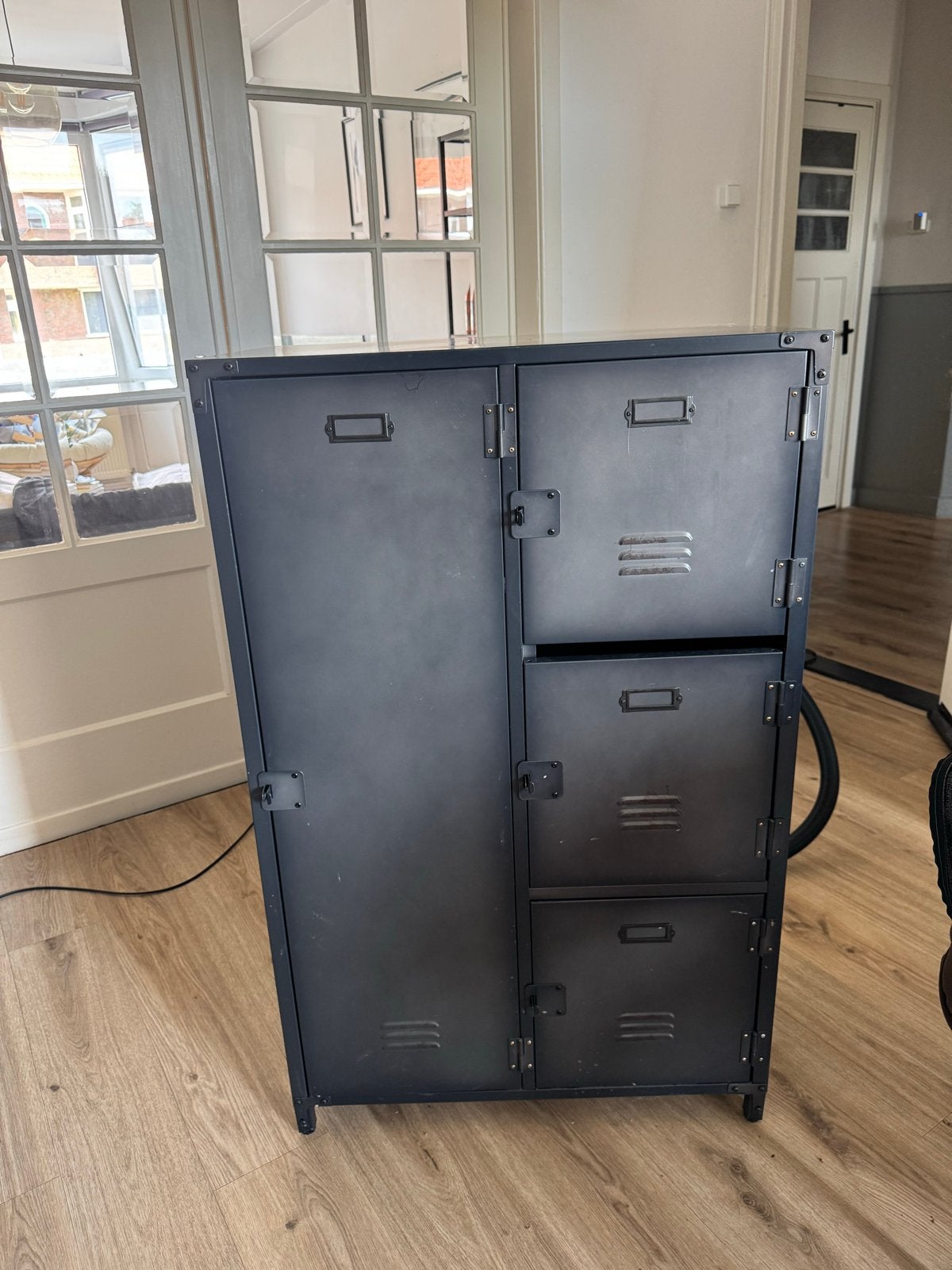 Industriële metalen kast - 75x120 cm - Zwart, Ophalen, Gebruikt