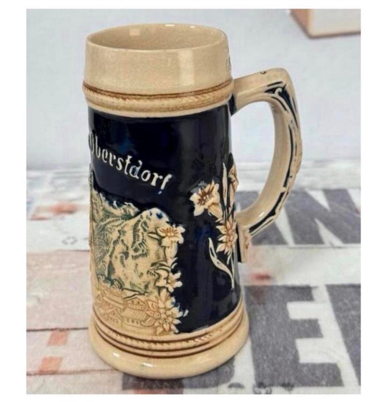 Royal Palm Antiques Vintage German Stoneware Bierpul duits, Ophalen of Verzenden, Zo goed als nieuw, Pul(len), Overige merken