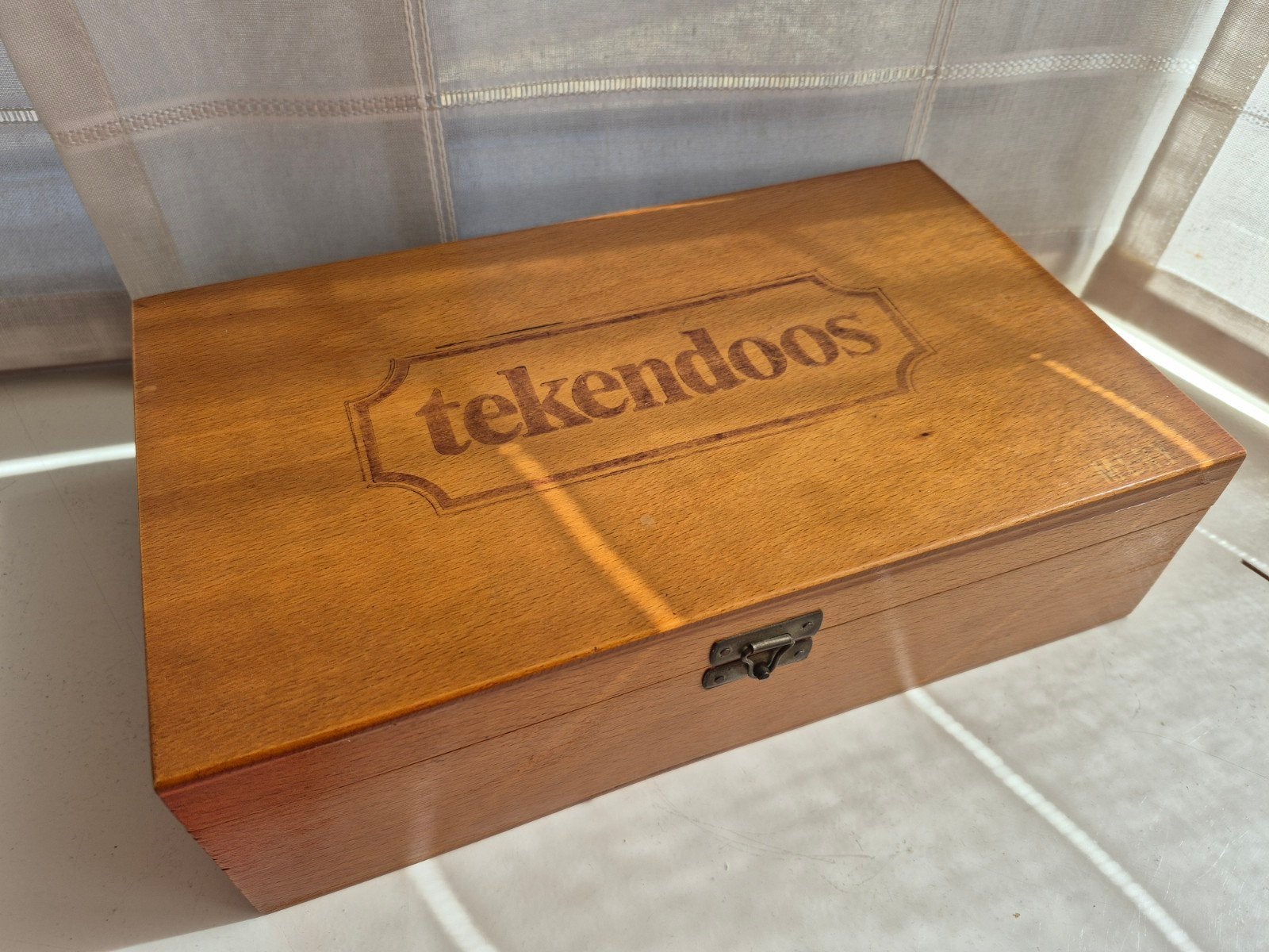 Vintage houten tekendoos, Ophalen of Verzenden, Gebruikt, Overige typen