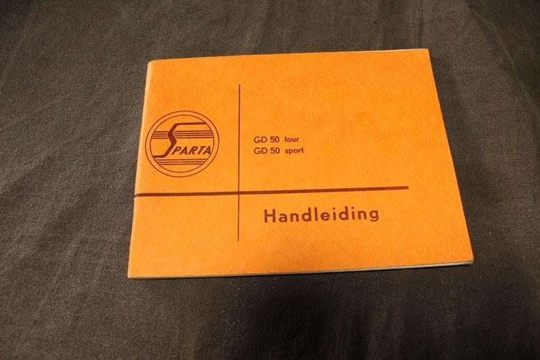 Sparta GD50 Tour & Sport 1959 bromfiets instructie boekje, Ophalen of Verzenden, Gebruikt