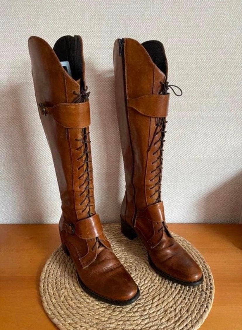 Mooie leren laarzen van Tremp – maat 39,5, Kleding | Dames, Hoge laarzen, Bruin, Ophalen of Verzenden, Zo goed als nieuw