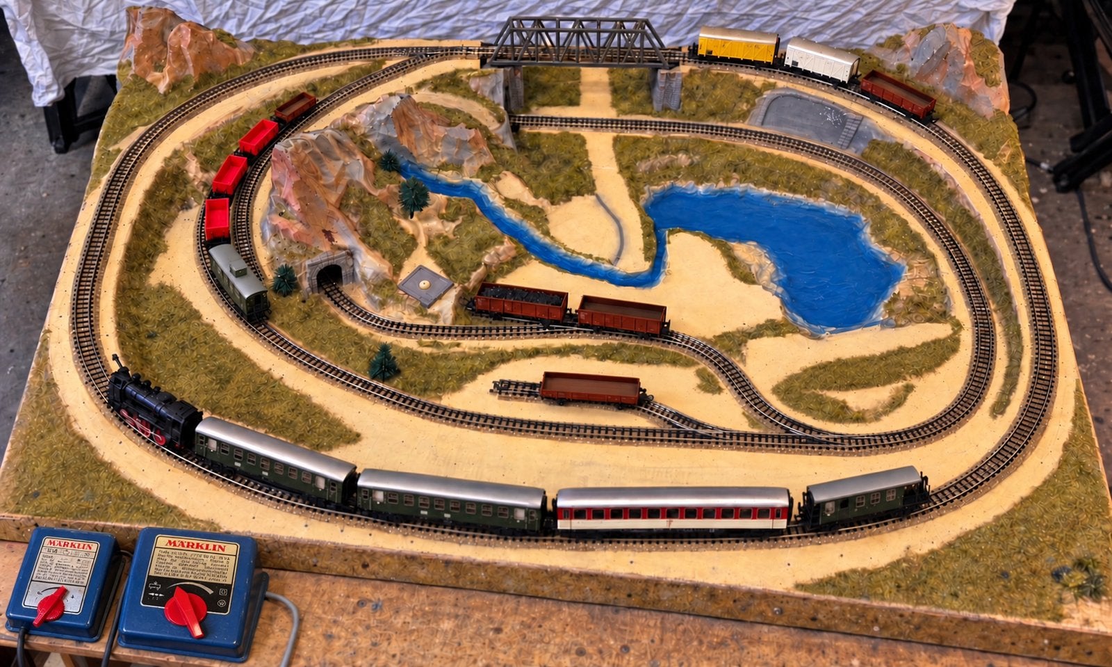 Märklin H0 treinverzameling – voor ontspoorde familieavonden, Ophalen, Gelijkstroom of Wisselstroom, Märklin, Gebruikt