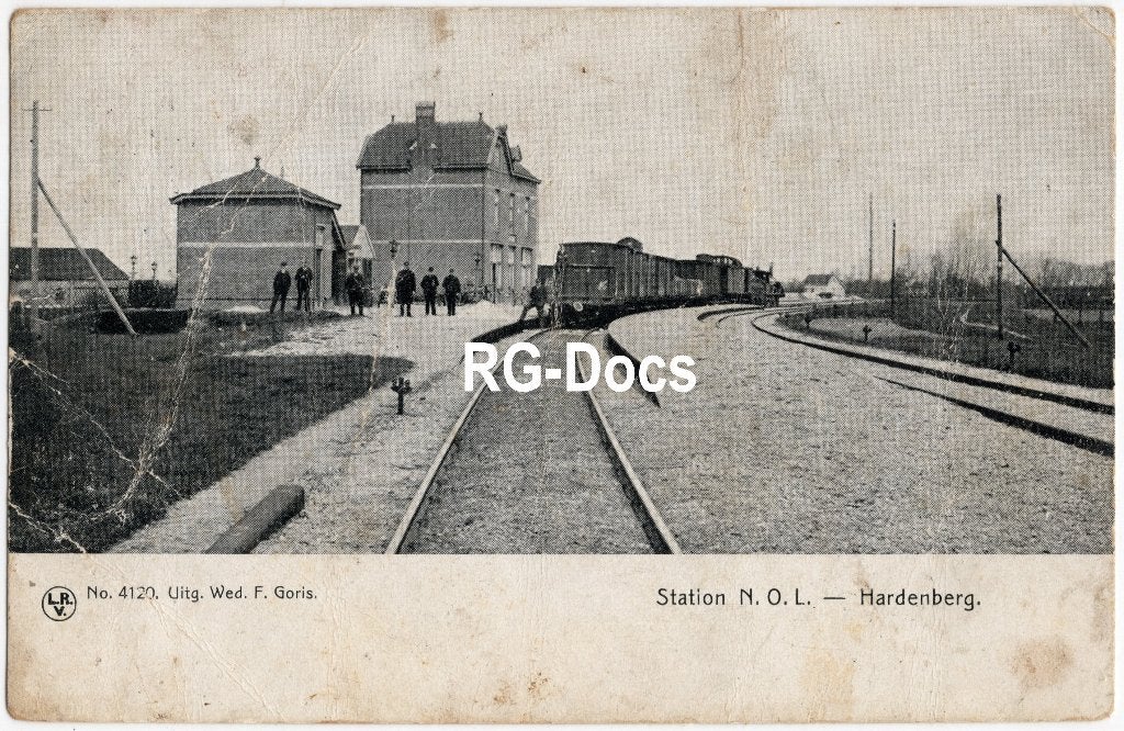 Ansichtkaart Briefkaart Station N.O.L. Hardenberg Trein 1911, Ophalen of Verzenden, Voor 1920, Gelopen, Overijssel
