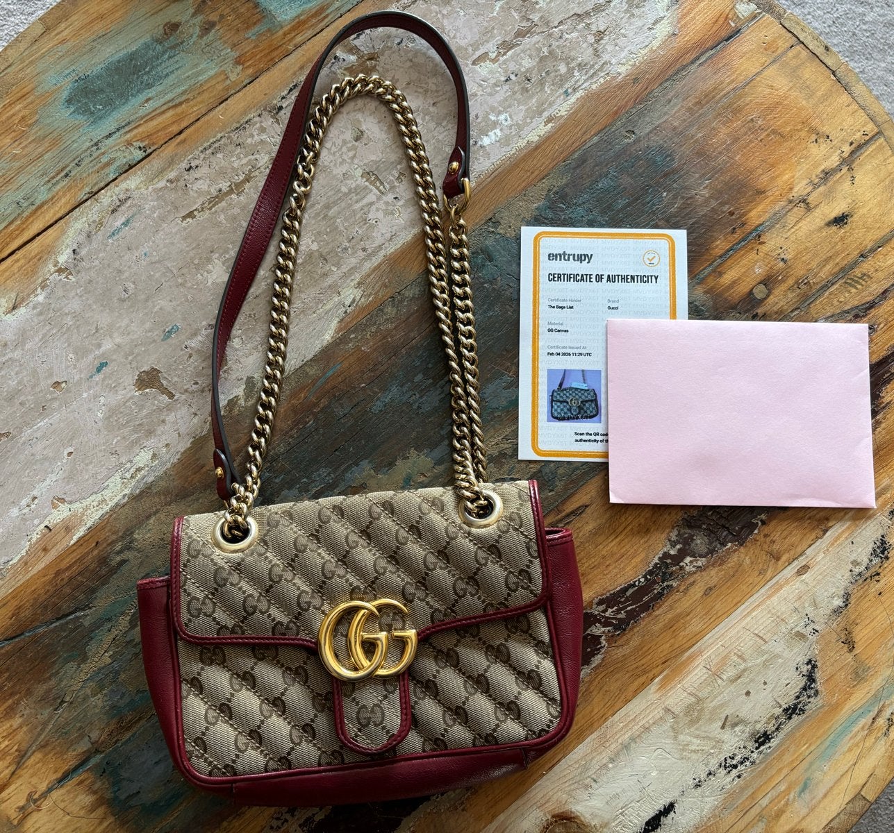 Gucci Marmont Mini - Stijlvolle Crossbody Tas, Ophalen, Zo goed als nieuw, Bruin, Schoudertasje