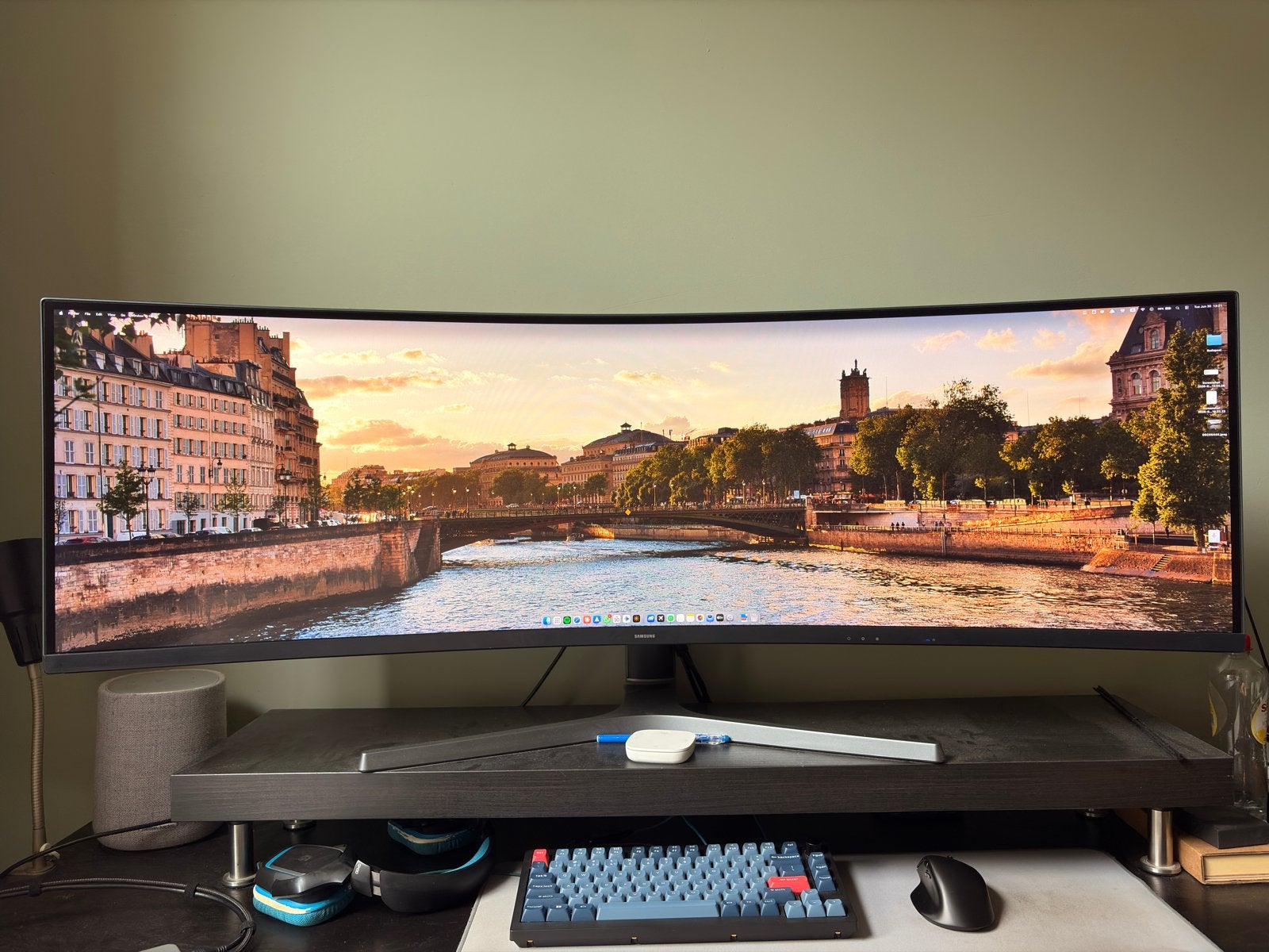 Samsung 49" Super Ultrawide 120Hz Monitor, Ophalen, 101 t/m 150 Hz, Curved, Zo goed als nieuw