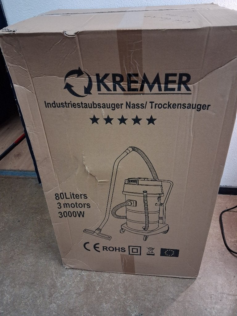 Kremer industrie nat droogstofzuiger, Doe-het-zelf en Verbouw, Reinigingsmachines, Ophalen, Nieuw, Waterstofzuiger