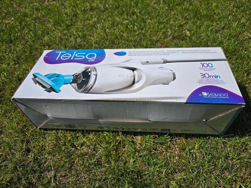 Kokido Telsa 05 herlaadbare bodemzuiger, Tuin en Terras, Zwembad-toebehoren, Ophalen of Verzenden, Zo goed als nieuw, Overige typen
