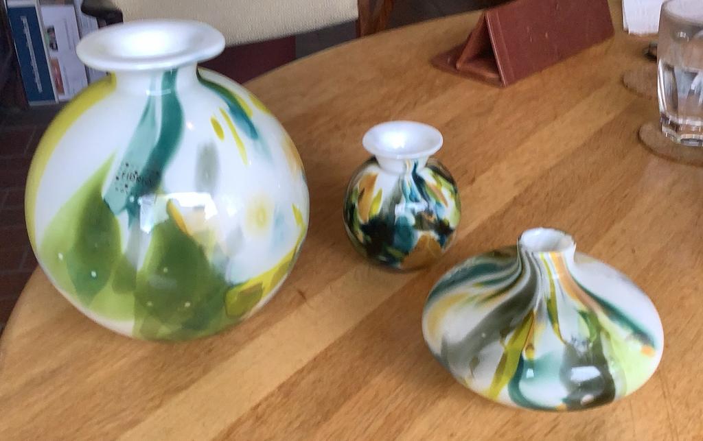 FIDRIO Holland drie vazen, Overige kleuren, Ophalen of Verzenden, Minder dan 50 cm, Glas