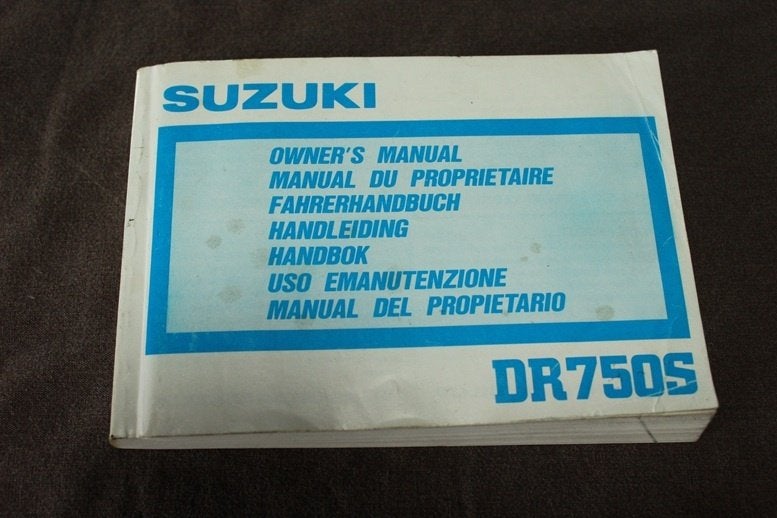 Suzuki DR750 S 1987 motorfiets handleiding owner's manual, Ophalen of Verzenden, Suzuki