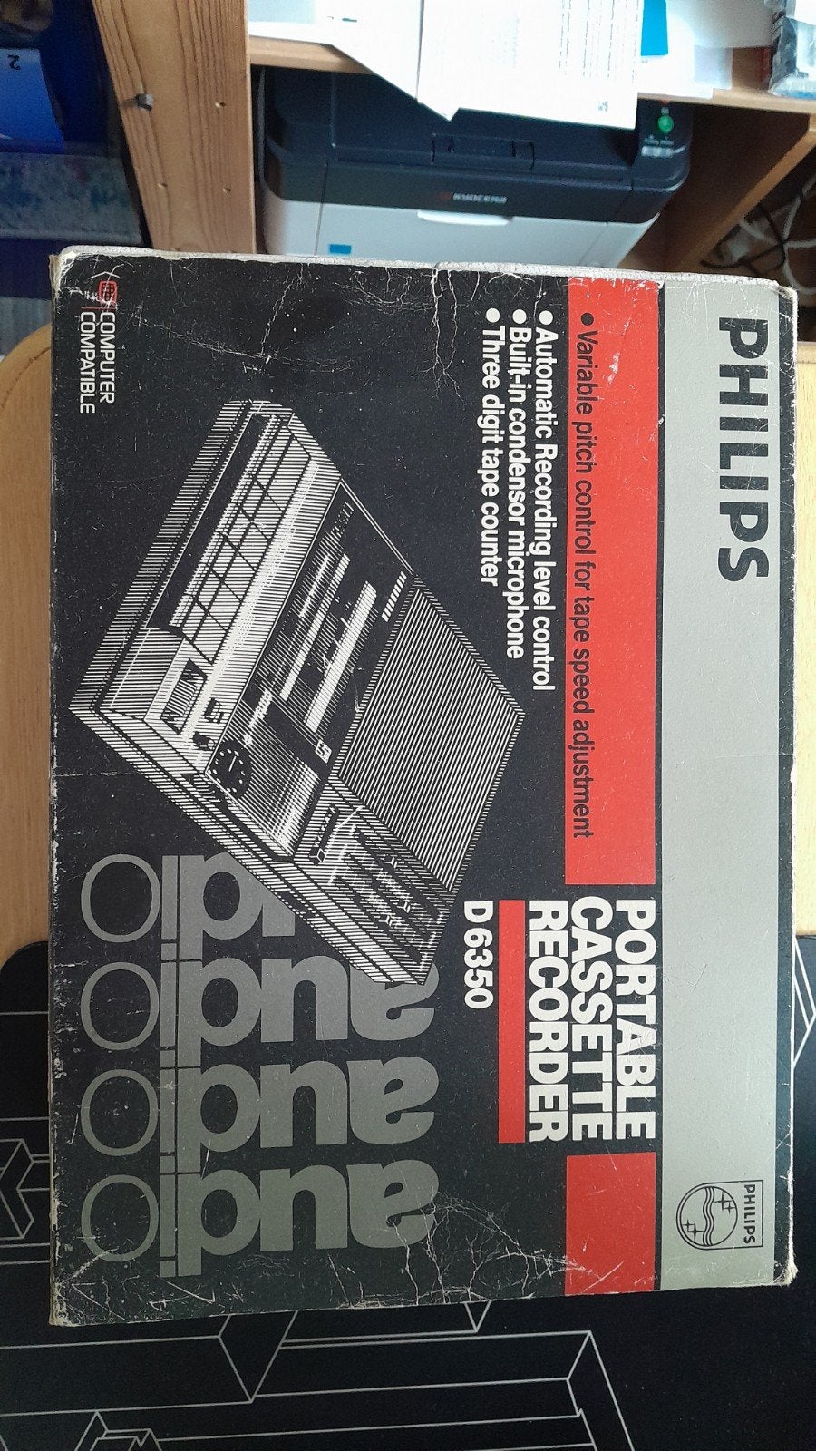 Philips D6350 mono cassetterecorder, Audio, Tv en Foto, Cassettedecks, Philips, Ophalen of Verzenden