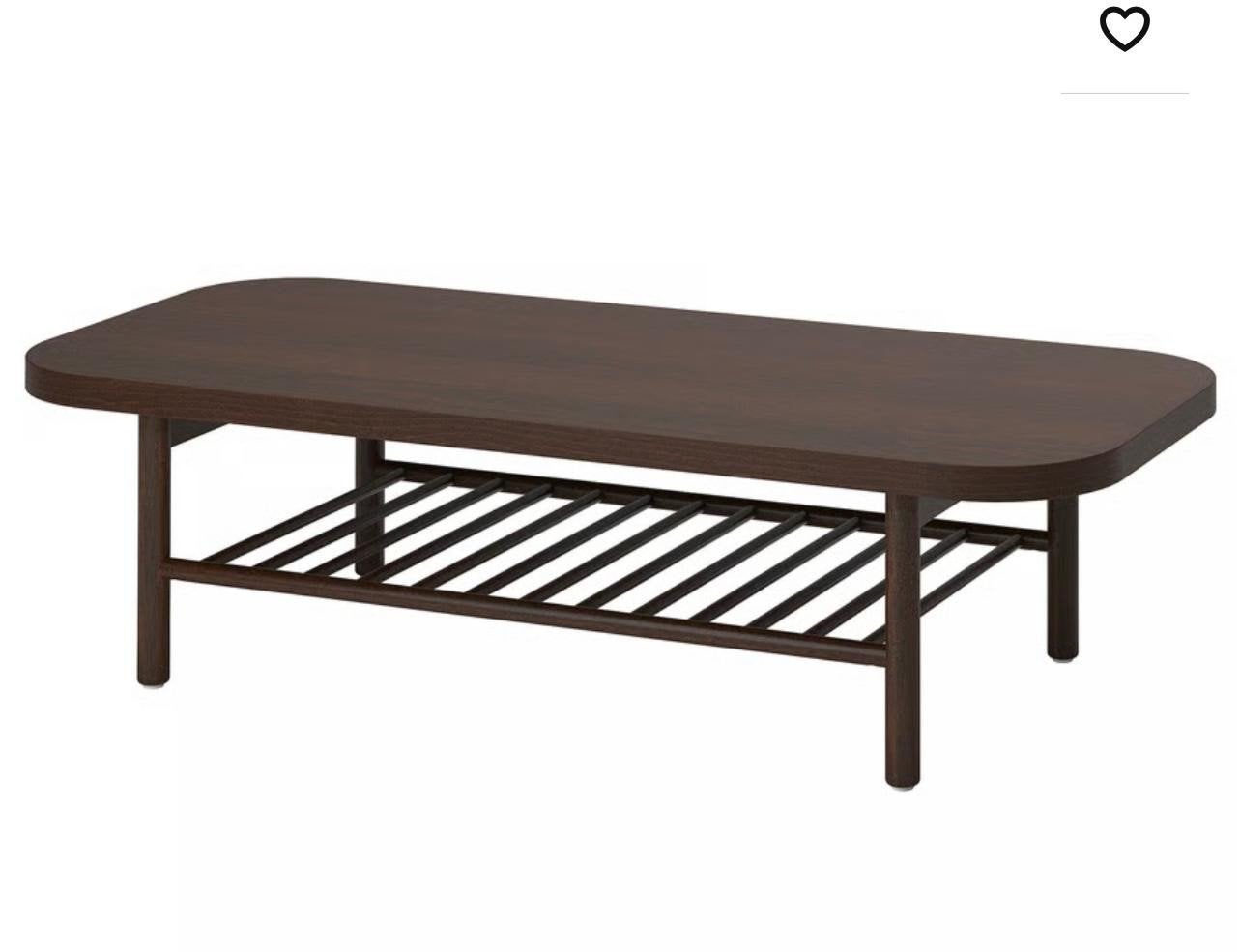salontafel donkerbruin van ikea 140cm x 60cm, Tuin en Terras, Ophalen of Verzenden, Hout