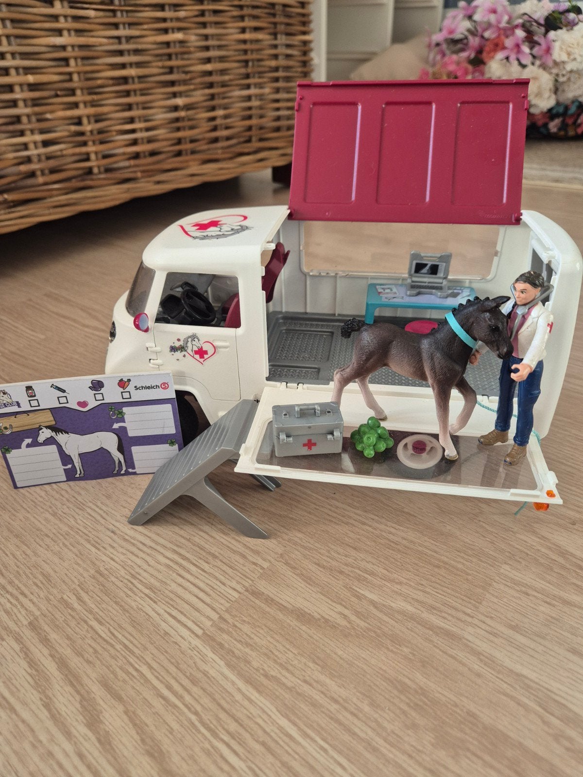 Schleich Paardenpraktijk met paard en dierenarts, Ophalen of Verzenden, Zo goed als nieuw, Meisje