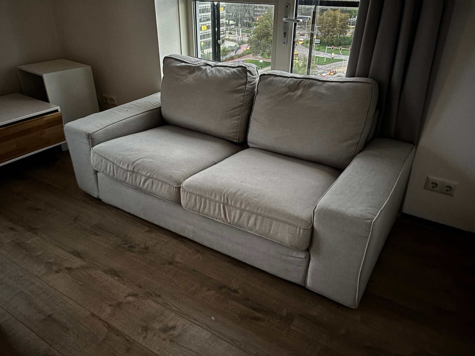 IKEA KIVIK 2-zits bank - beige grijs - bieden vanaf €0, Ophalen, Gebruikt, Stof