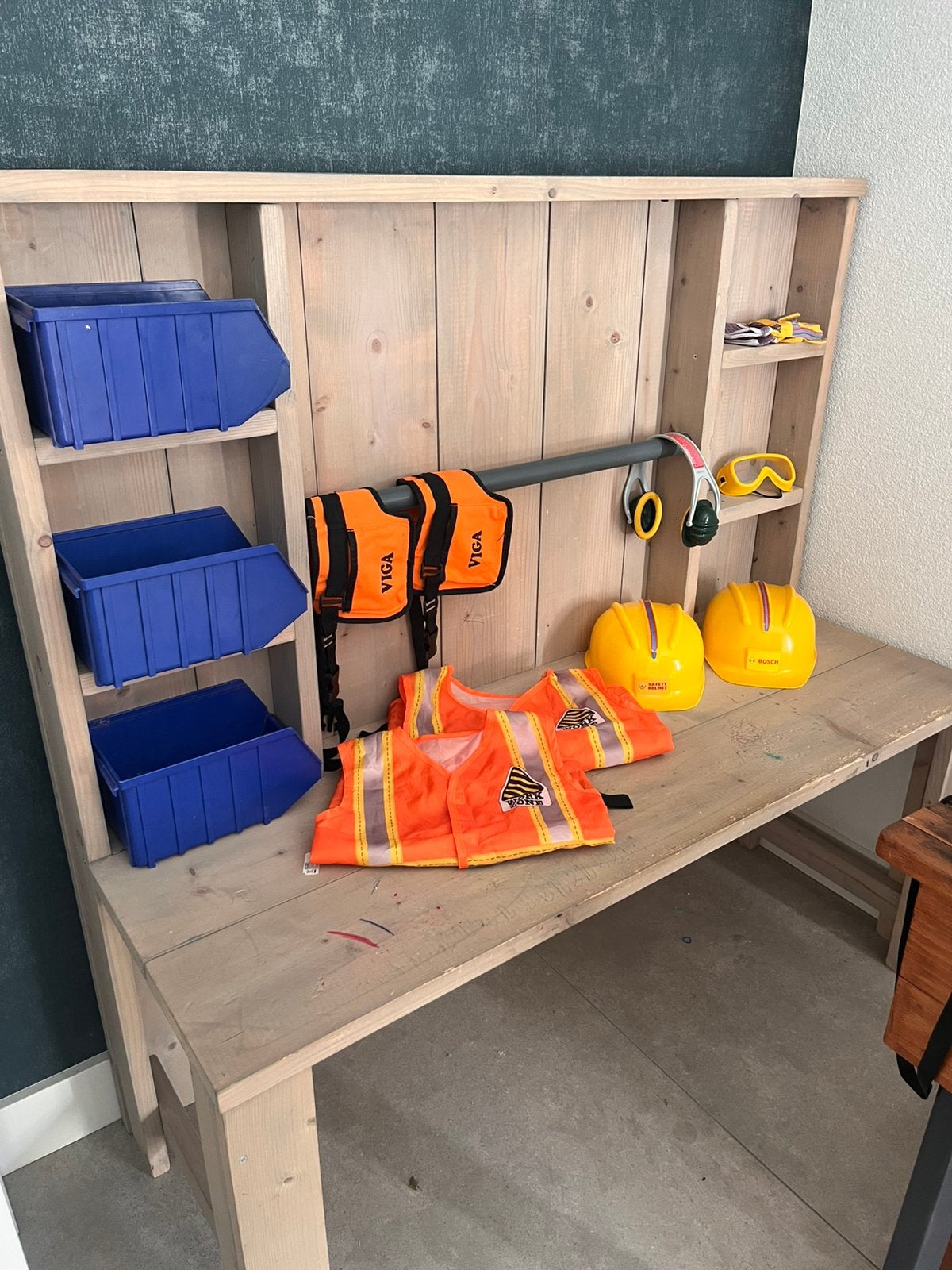 Steigerhouten kinder werkbank