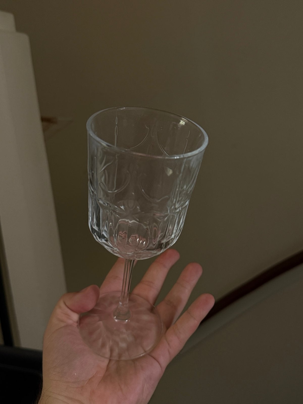 Elegant wijnglas met patroon ikea 4 stuks, Ophalen of Verzenden