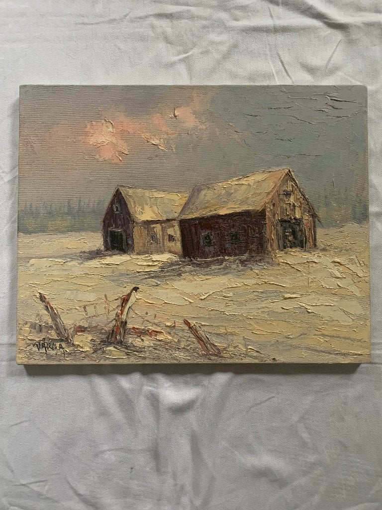 Schilderij - Varga, Origineel werk, Doek, Ophalen of Verzenden, Landschap